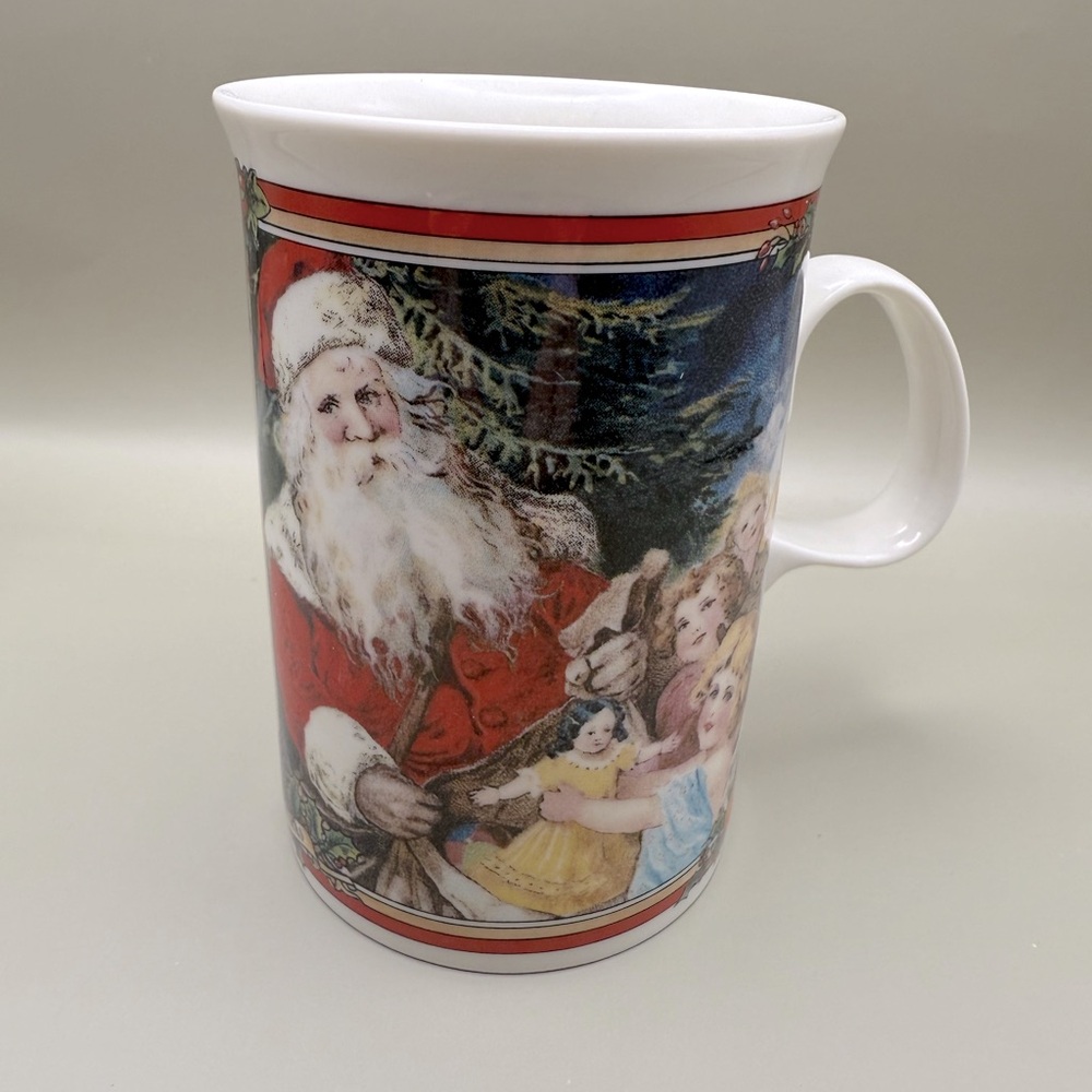 Vintage Dunoon Fine Scottish Stoneware Santa Claus Christmas Coffee Cup Mug